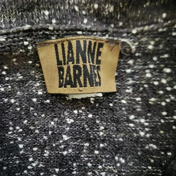 Lianne Barnes Vintage Cowl Neck Long Sleeve Speckled Navy Sweater Size S - Picture 2 of 6